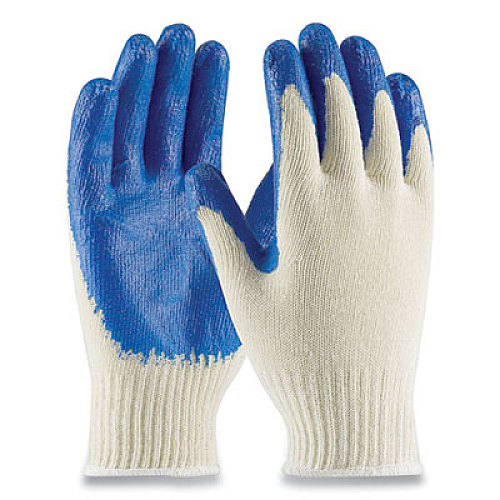 PIP SEAMLESS KNIT COTTON/POLYESTER GLOVES, REGULAR GRADE, LARGE, WHITE/BLUE, 12 PAIRS (179959)