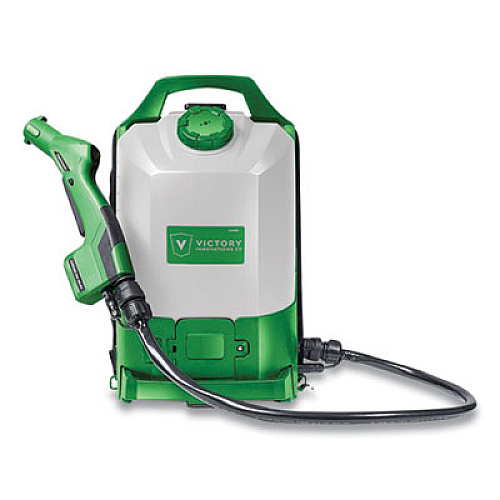 Victory Innovations Co Professional Cordless Electrostatic Backpack Sprayer, 2.25 gal, 48" Hose, Green/Translucent White/Black (VP300ESK)
