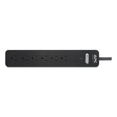 APC ESSENTIAL SURGEARREST SURGE PROTECTOR, 6 AC OUTLETS, 15 FT CORD, 1080 J, BLACK (24388700)