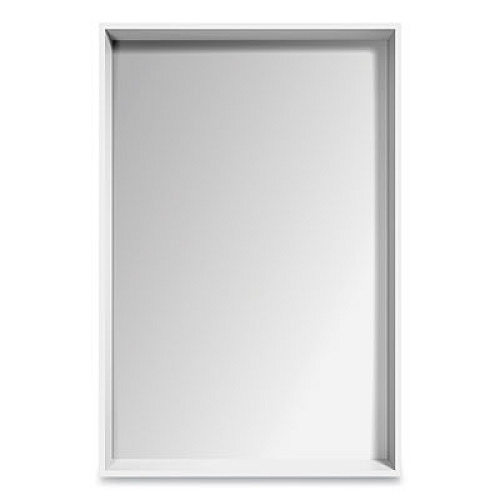 Union & Scale Plastic Frame Wall Mirror, Rectangular, White Frame, 30.78 x 4.96 x 41.5 (24411260)