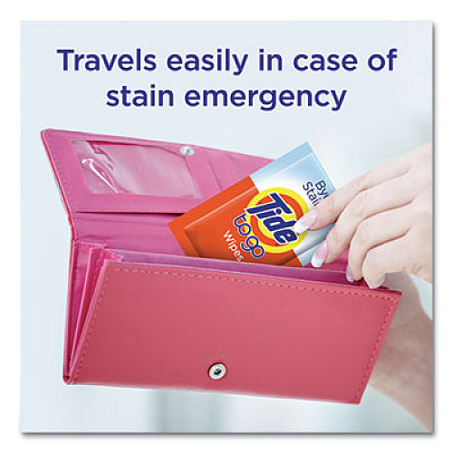 Tide To Go Instant Stain Remover Wipes, 6 x 5, Scented, 10/Box (38150BX)