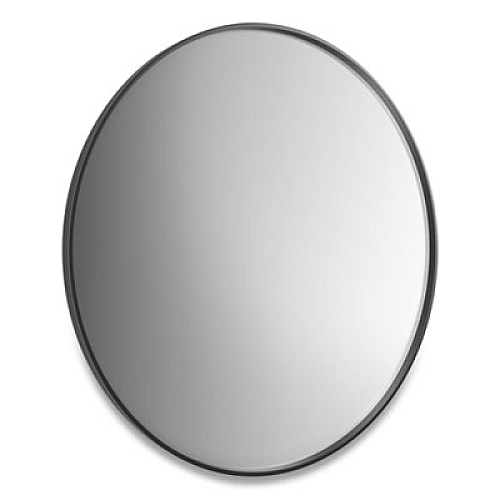 Union & Scale Aluminum Frame Wall Mirror, Round, Black Frame, 31.5" dia (24413860)