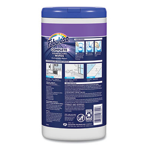 Fabuloso Multi Purpose Wipes, Lavender, 7 x 7, 90/Canister (97301EA)