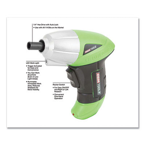 OEMTOOLS 4V Max. Li-ion Cordless Screwdriver, 230 rpm (24667)