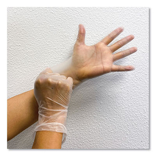 GN1 Single Use Vinyl Glove, Clear, X-Large, 100/Box, 10 Boxes/Carton (PE17332)
