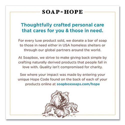 Soapbox Hand Soap, Sea Minerals and Blue Iris, 1 gal Bottle, 4/Carton (77143CT)