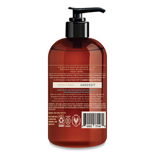 Soapbox Hand Soap, Sea Minerals and Blue Iris, 12 oz Pump Bottle (77148EA)
