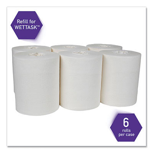 Kimtech WetTask System Prep Wipers for Bleach, Disinfectants and Sanitizers Hygienic Enclosed System Refills, 140/Roll, 6 Roll/Carton (0647104)