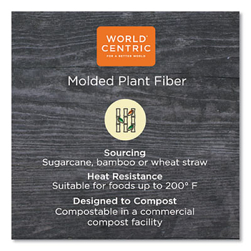 World Centric Fiber Plates, Ripple Edge, 6" dia, Natural, 1,000/Carton (PLSCU6)