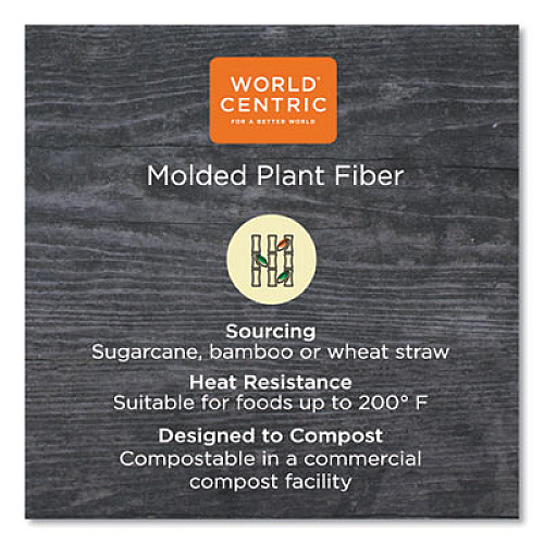 World Centric Fiber Bowls, 32 oz, 7.4" Diameter x 3.2"h, Natural, 500/Carton (BOSCU32)