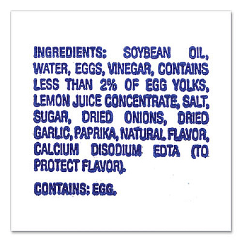 Kraft Mayo Real Mayonnaise, 0.44 oz Packet, 200/Box (22001118)