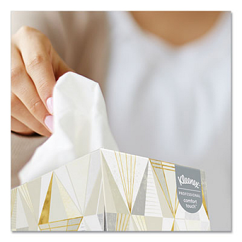 Kleenex Boutique White Facial Tissue, 2-Ply, Pop-Up Box, 95 Sheets/Box, 3 Boxes/Pack, 12 Packs/Carton (21200CT)
