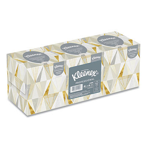 Kleenex Boutique White Facial Tissue, 2-Ply, Pop-Up Box, 95 Sheets/Box, 3 Boxes/Pack (21200)