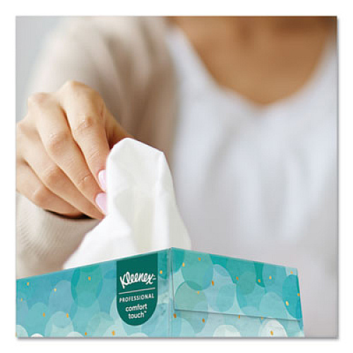 Kleenex White Facial Tissue, 2-Ply, White, 100 Sheets/Box, 10 Boxes/Bundle, 6 Bundles/Carton (13216)