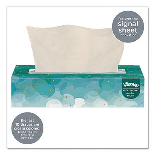Kleenex White Facial Tissue, 2-Ply, White, 100 Sheets/Box, 10 Boxes/Bundle, 6 Bundles/Carton (13216)