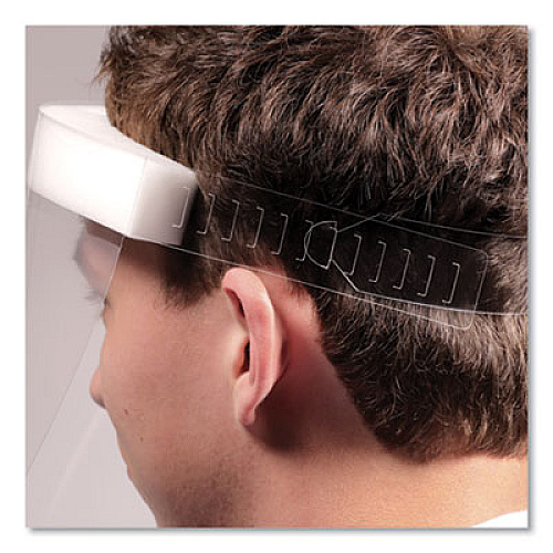 deflecto Disposable Face Shield, 13 x 10, One Size Fits All, Clear, 100/Carton (PFMD100F)