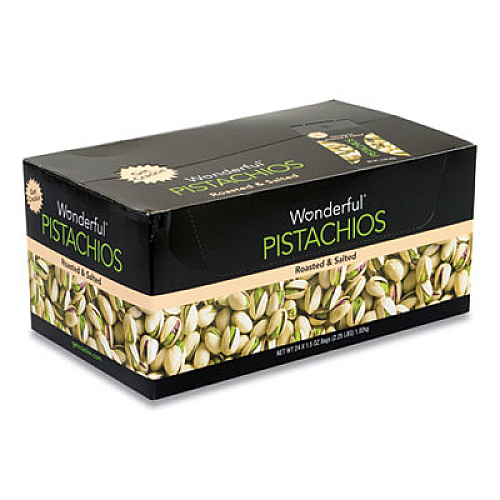 Wonderful Roasted and Salted Pistachios, 1.5 oz Bag, 24/Pack (22000784)