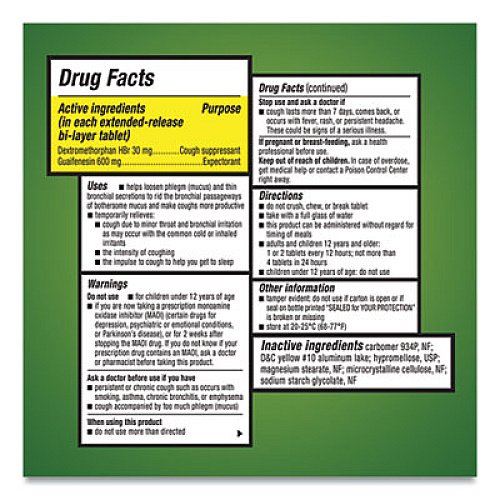Mucinex DM Expectorant and Cough Suppressant, 40 Tablets/Box (05640)