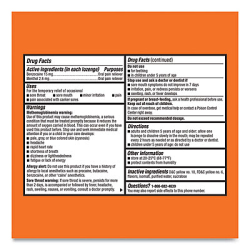 Cepacol Extra Strength Sore Throat Lozenges, Honey Lemon, 16 Lozenges (73016)