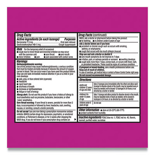 Cepacol Extra Strength Sore Throat and Cough Lozenges, Mixed Berry, 16 Lozenges (74016)