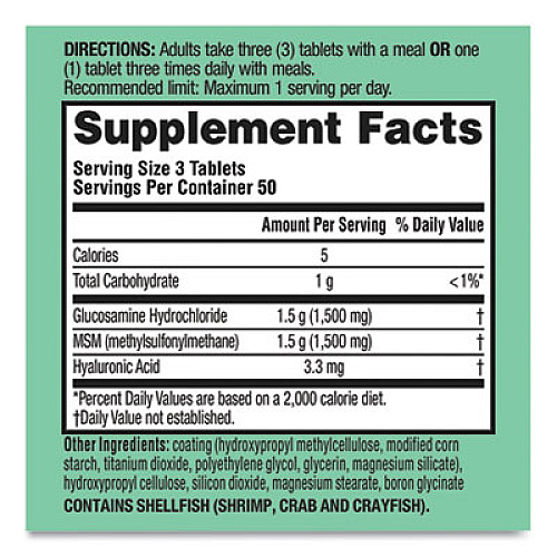 Schiff Glucosamine Plus MSM Tablet, 150 Count (11019)
