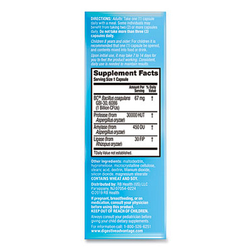 Digestive Advantage Probiotic Intensive Bowel Support Capsule, 32 Count, 36/Carton (00116)