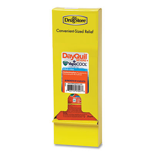 DayQuil SEVERE COLD AND FLU CAPLETS, DAYTIME, REFILL PACK, 2 CAPLETS/PACKET, 20 PACKS/BOX (97047)