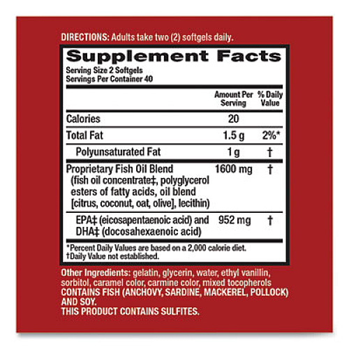 MegaRed Advanced Triple Absorption Omega-3 Softgel, 80 Count (97413EA)
