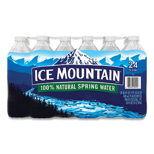 Ice Mountain NATURAL SPRING WATER, 16.9 OZ BOTTLE, 24 BOTTLES/CARTON (705031)