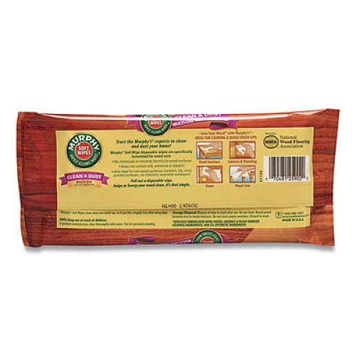 Murphy Oil Soap Soft Wipe, Cloth, 8 X 11, White, 18/pack (25902PK)