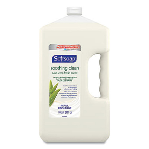 Softsoap Liquid Hand Soap Refill with Aloe, Aloe Vera Fresh Scent,  1 gal Refill Bottle, 4/Carton (01900CT)