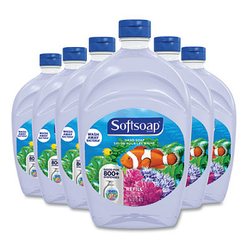 Softsoap Liquid Hand Soap Refill, Fresh Scent, 50 oz, 6/Carton (45993)