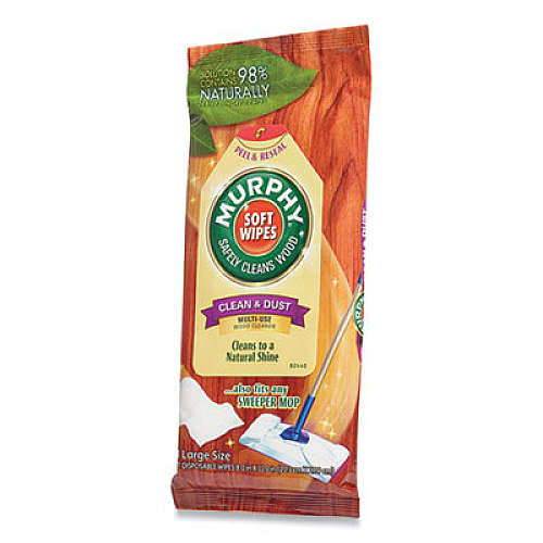 Murphy Oil Soap Soft Wipe, Cloth, 8 X 11, White, 18/pack, 12 Packs/carton (25902CT)