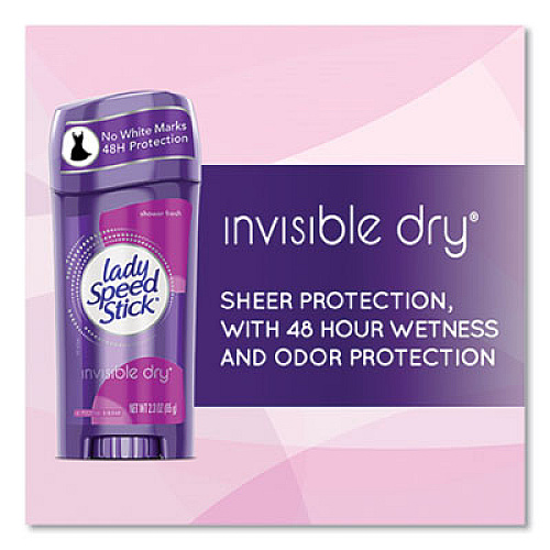 Lady Speed Stick Invisible Dry Antiperspirant, Fresh Scent, 1.4 oz, 12/Carton (96299)