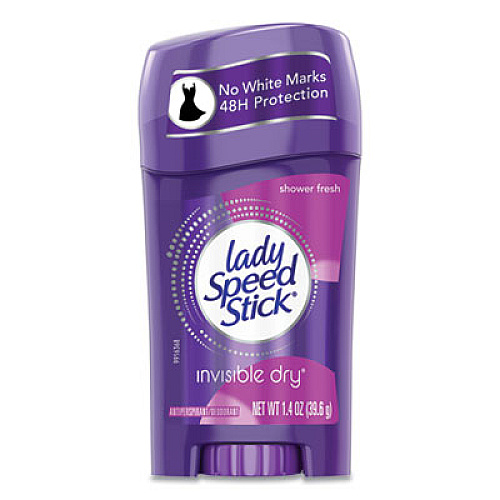 Lady Speed Stick Invisible Dry Antiperspirant, Fresh Scent, 1.4 oz, 12/Carton (96299)