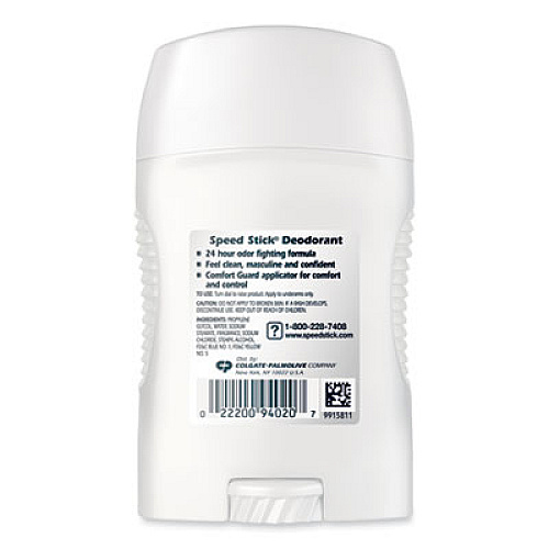 Speed Stick Deodorant, Regular Scent, 1.8 oz, 12/Carton (94020)