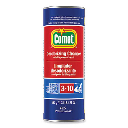 Comet Deodorizing Cleanser with Bleach, Powder, 21 oz Canister, 24/Carton (32987CT)