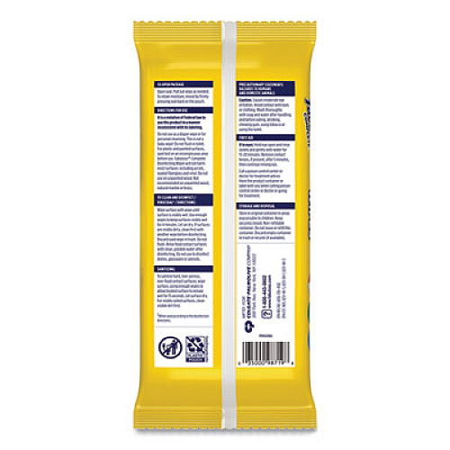 Fabuloso Multi Purpose Wipes, Lemon, 7 x 7, 24/Pack, 12 Packs/Carton (98719)