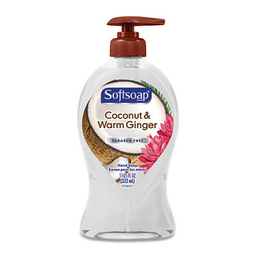 Softsoap Liquid Hand Soap Pump, Coconut and Warm Ginger, 11.25 oz Pump Bottle, 6/Carton (44578)