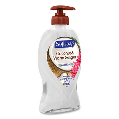 Softsoap Liquid Hand Soap Pump, Coconut and Warm Ginger, 11.25 oz Pump Bottle, 6/Carton (44578)
