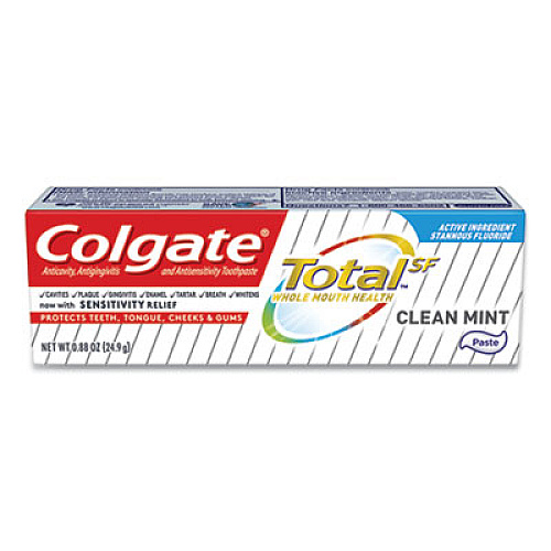 Colgate Total Toothpaste, Coolmint, 0.88 oz, 24/Carton (45986)