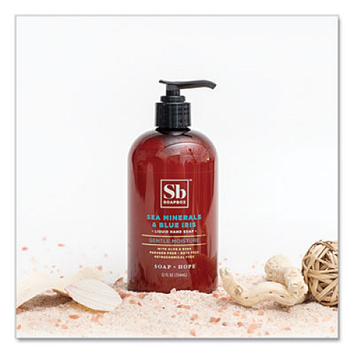 Soapbox Hand Soap, Sea Minerals and Blue Iris, 12 oz Pump Bottle (77148EA)