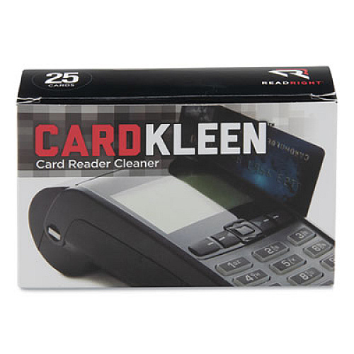 Read Right CardKleen Presaturated Magnetic Head Cleaning Cards, 3 3/8" x 2 1/8", 25/Box (RR1222)