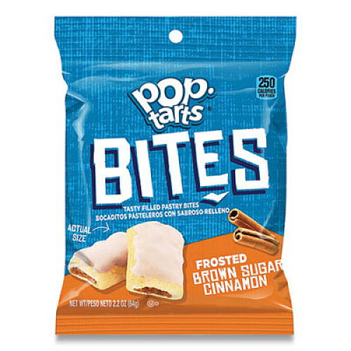 Kellogg's POP TARTS BITES, FROSTED BROWN SUGAR/CINNAMON, 2.2 OZ BAG, 6 BAGS/BOX (24422593)