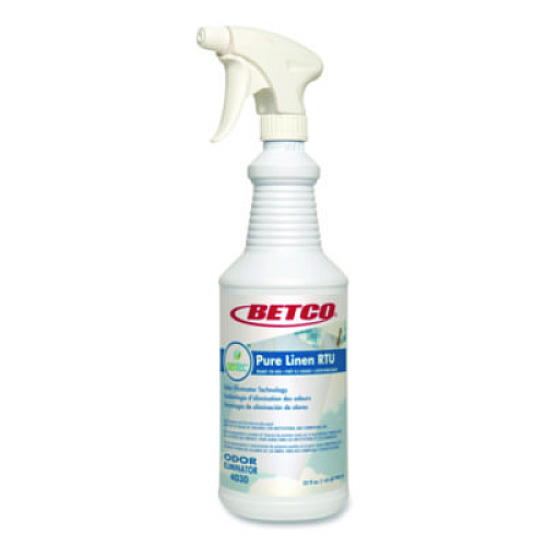 Betco Pure Linen RTU Odor Eliminator, Pure Linen, 32 oz Spray Bottle, 6/Carton (40307000)