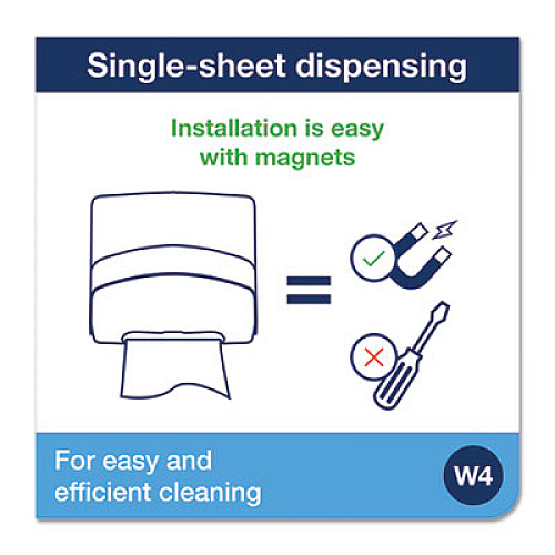 Tork Performance Folded Wiper/Cloth Dispenser, 16.81 x 8.11 x 15.51, Red/Smoke (6540281)
