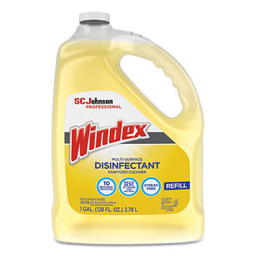 Windex Multi-Surface Disinfectant Cleaner, Citrus, 1 gal Bottle, 4/Carton (682265)