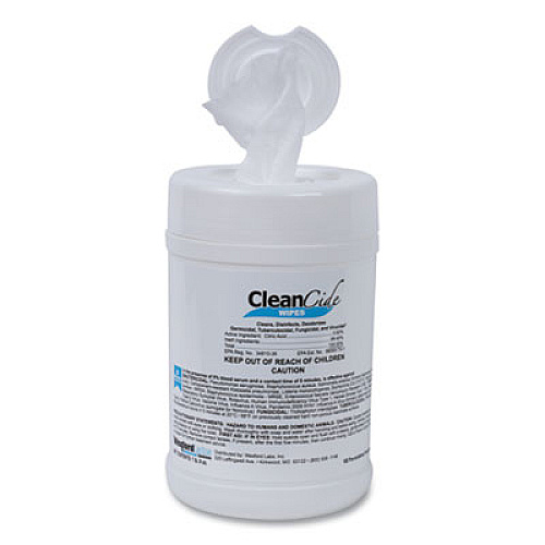 Wexford Labs CleanCide Disinfecting Wipes, Fresh Scent, 6.5 x 6, 160/Canister (3130C160EA)