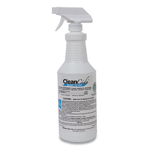 Wexford Labs CleanCide RTU Disinfecting Cleaner, Light Citrus Scent, 32 oz Bottle, 12 Bottles and 4 Trigger Sprayers/Carton (213002CT)