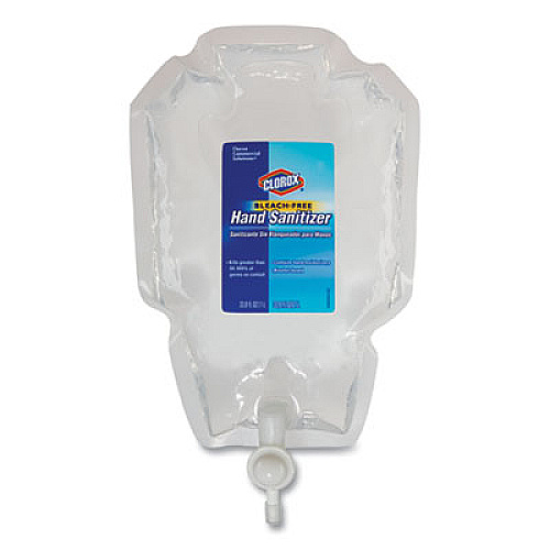 Clorox PUSH BUTTON DISPENSER REFILL LIQUID HAND SANITIZER, 1 L BAG, 6/CARTON (01753CT)